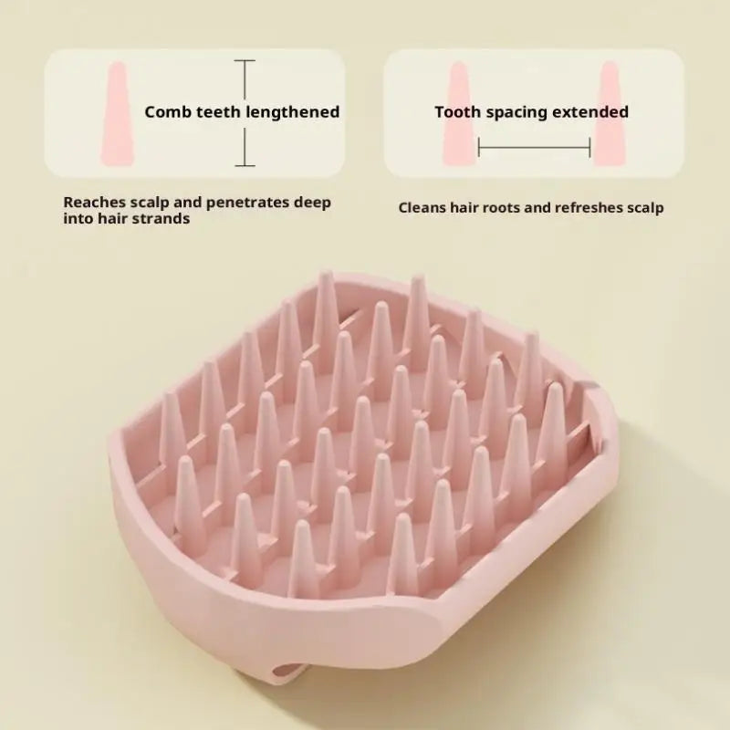 Shampoo Brush Head Scalp Massage Comb With Handle Hair Washing Comb Body Massage Brush Bath Shower Brush Salon Hairdressing Tool