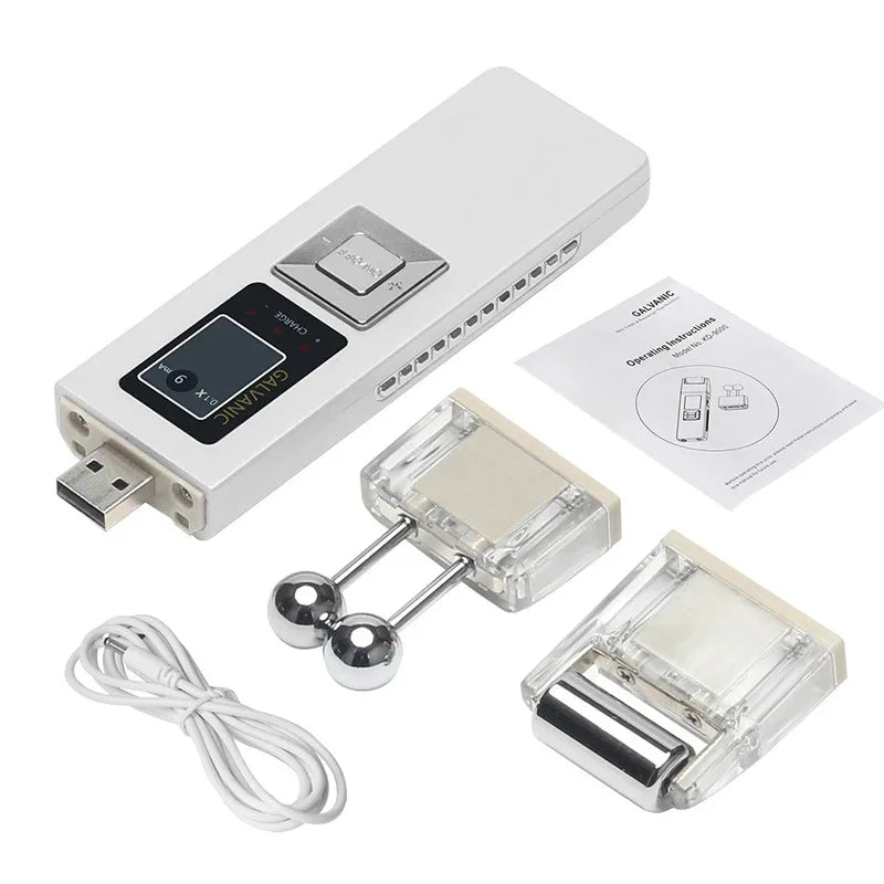 Microcurrent Face Tightening Device - Anti Aging Facial Massager with Galvanic & Roller Technology for Wrinkle Reduction, Skin