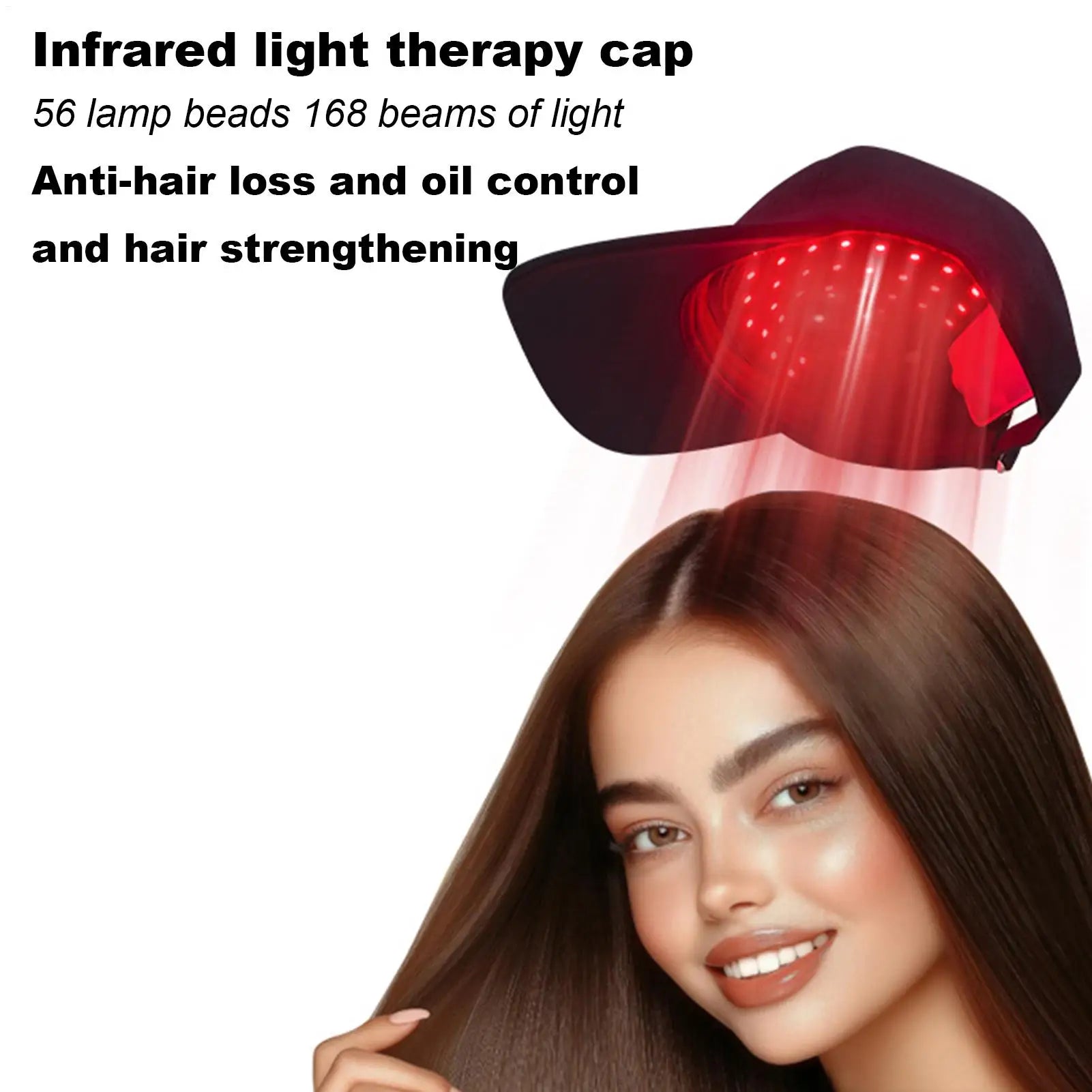 Hair Growth Cap Infrared Cap To Reduce Alopecia & Shedding Hair Growth Device Prevents Alopecia with LED Light for Men Women