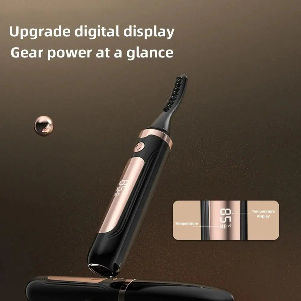 Long Lasting Electric Heated Eyelash Curler 4 Modes Temperature Anti-scald Portable Eyelash Curling Device LED Screen Effortless