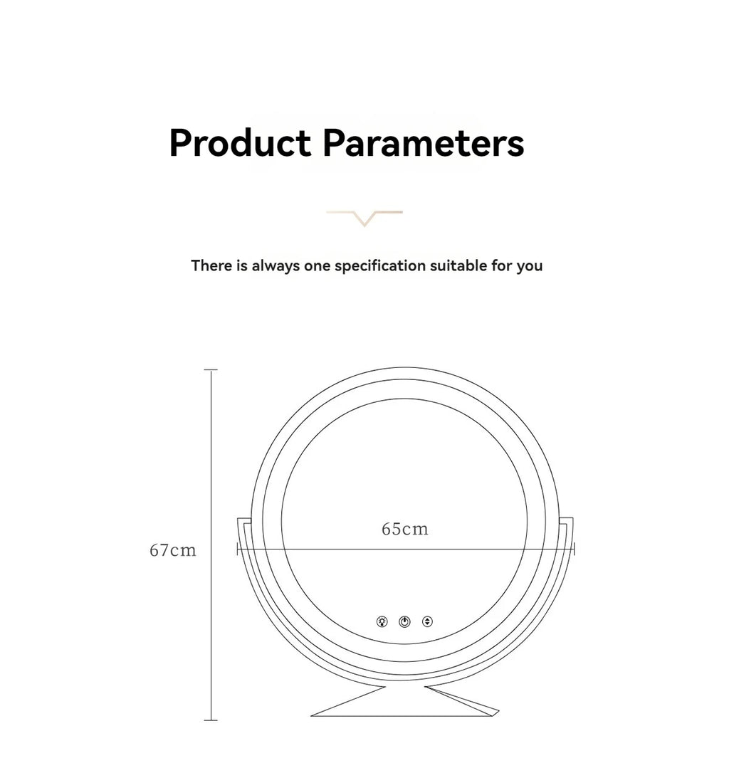 Beauty Mirror Smart Circle Internet Celebrity Bedroom Mirror Makeup Mirror Makeup Mirror Makeup Mirror Home Desktop