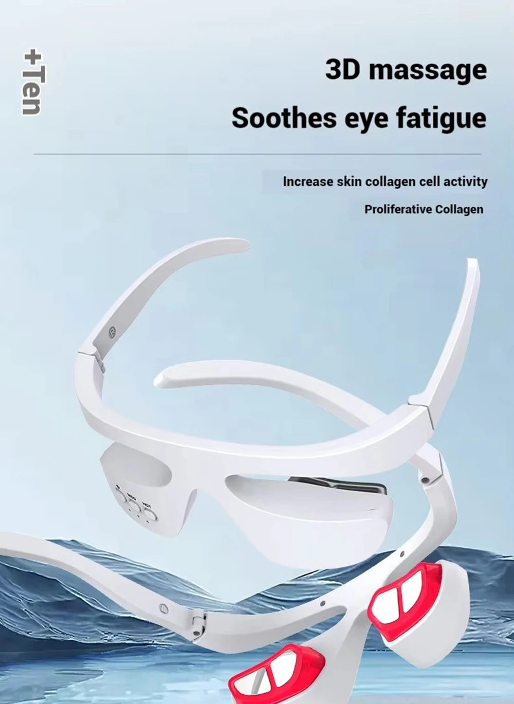 3D Eye Massager Anti-Aging Eye Massager Eyes Fatigue Relief Relaxation Relieve Dark Circles EMS Eye Care Massage Eye Bag Removal