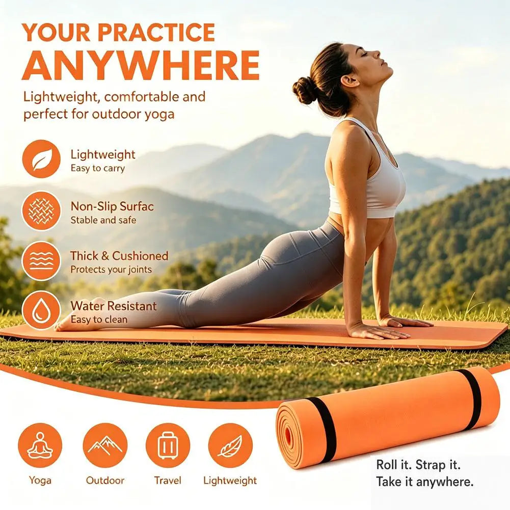 Yoga Mat EVA Folding Travel Fitness Exercise Mat For Yoga Pilates & Floor Workouts Gymnastics Mat Fitness Equipment