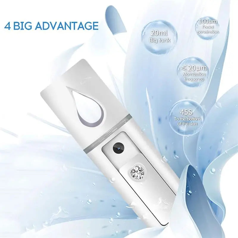 Nano Facial Steamer Mist Spray Eyelash Extensions Cleaning Pores Water Moisturizing Hydrating Face Cute Mini Handheld Sprayer