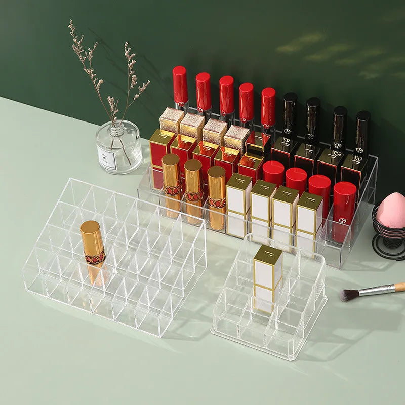 Transparent arylic Trapezoid Lipstick Holder Cosmetic Organizer/display/holder Organizer Stand