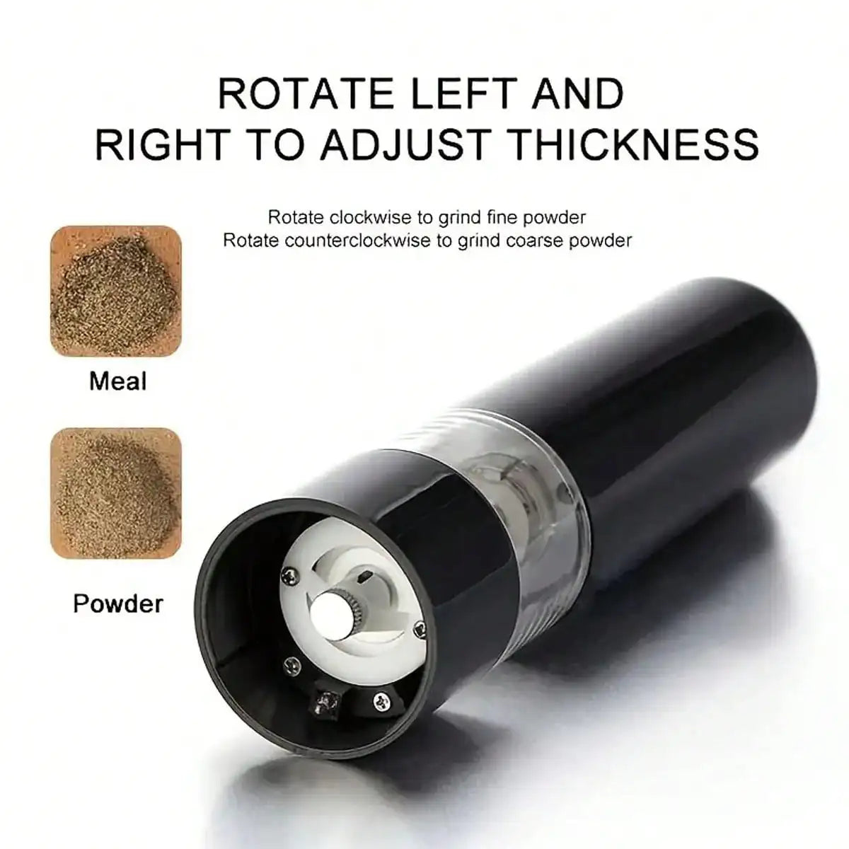 1 Electric Pepper Grinder - Automatic Spice Grinder with Adjustable Thickness - Perfect for Cooking and Grilling!