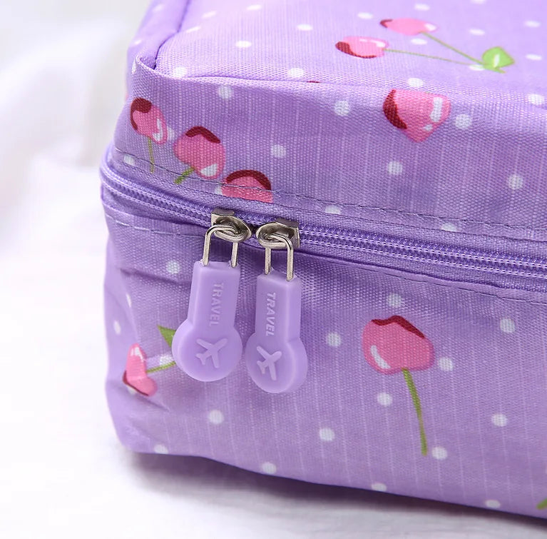 Waterproof Makeup & Toiletries Travel Bag for Women - Portable Cosmetic Organizer