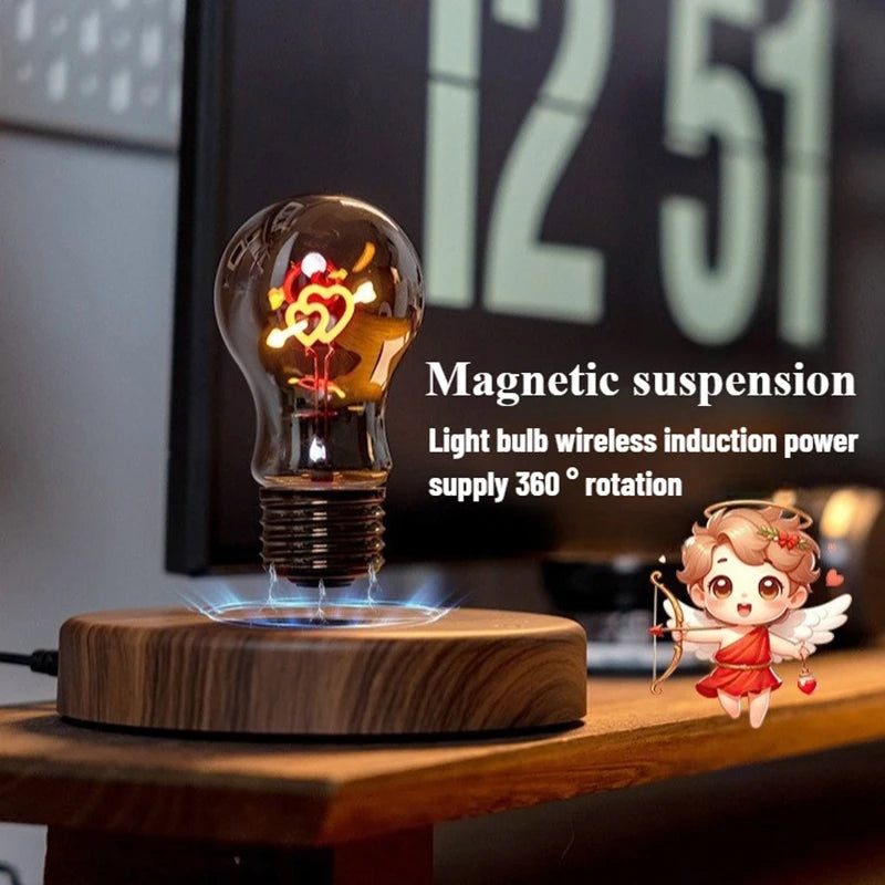 Magnetic Levitation Lamp 360° Rotation Creativity Floating Glass LED Bulb Home Office Desk Decoration Gift Table Bedroom Lights
