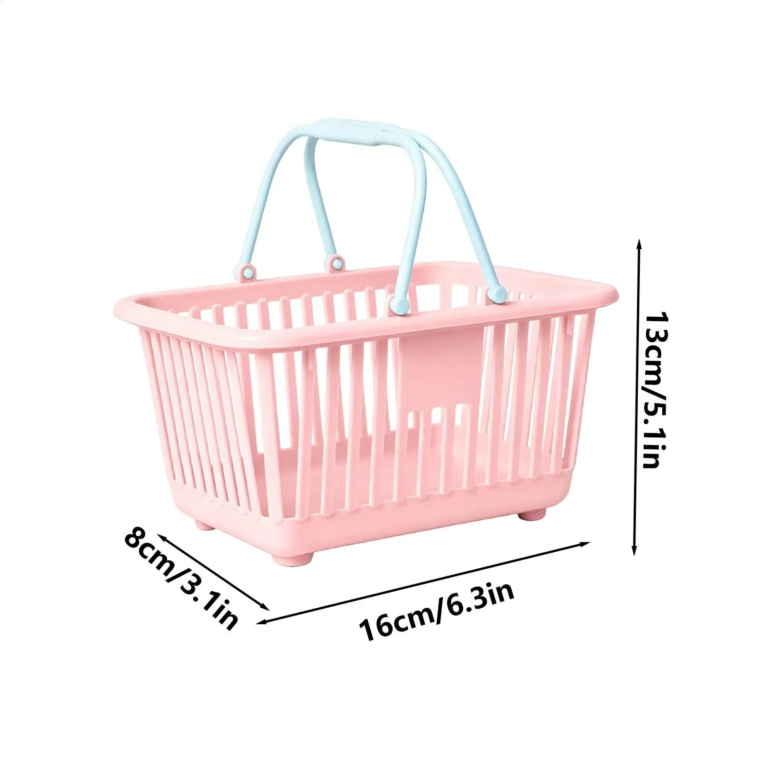 Small Storage Basket Storage Bin with Handles Tiny Baskets for Kids Toy Snack Desk Bathroom Home Shopping Dorm Kitchen Pantry