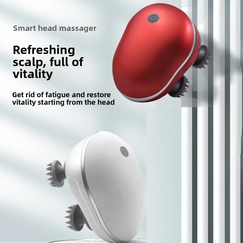 Muscle Massager Electric Head Massager Scalp Relax Kneading Scalp Massager Rechargeable Vibration Head Massage Machine Gift