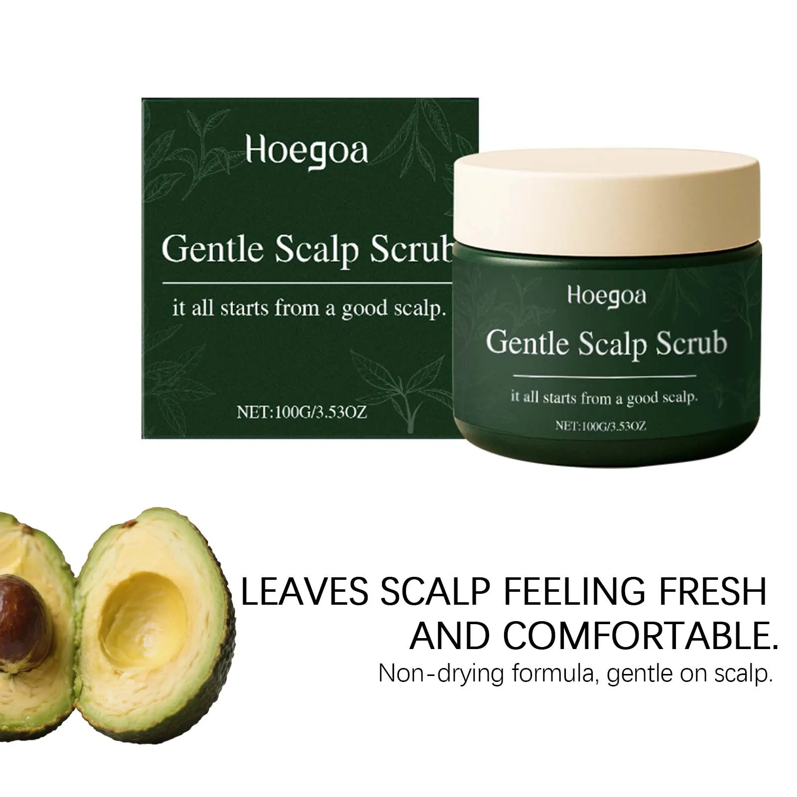 Nourishing Scalp Scrub: Gentle Formula Deeply Cleanses, Nourishes and Volumizes for a Healthy & Comfortable Scalp