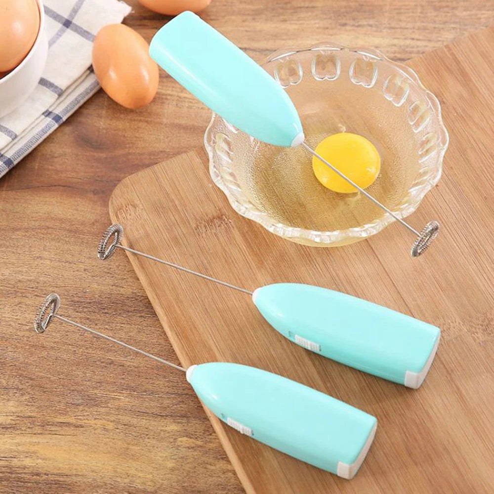 Electric Mini Milk Frother Egg Beater Milk Coffee Frother Cream Whisk Mixer Handheld Kitchen Whisk Foam Beater Coffee Whisk Tool