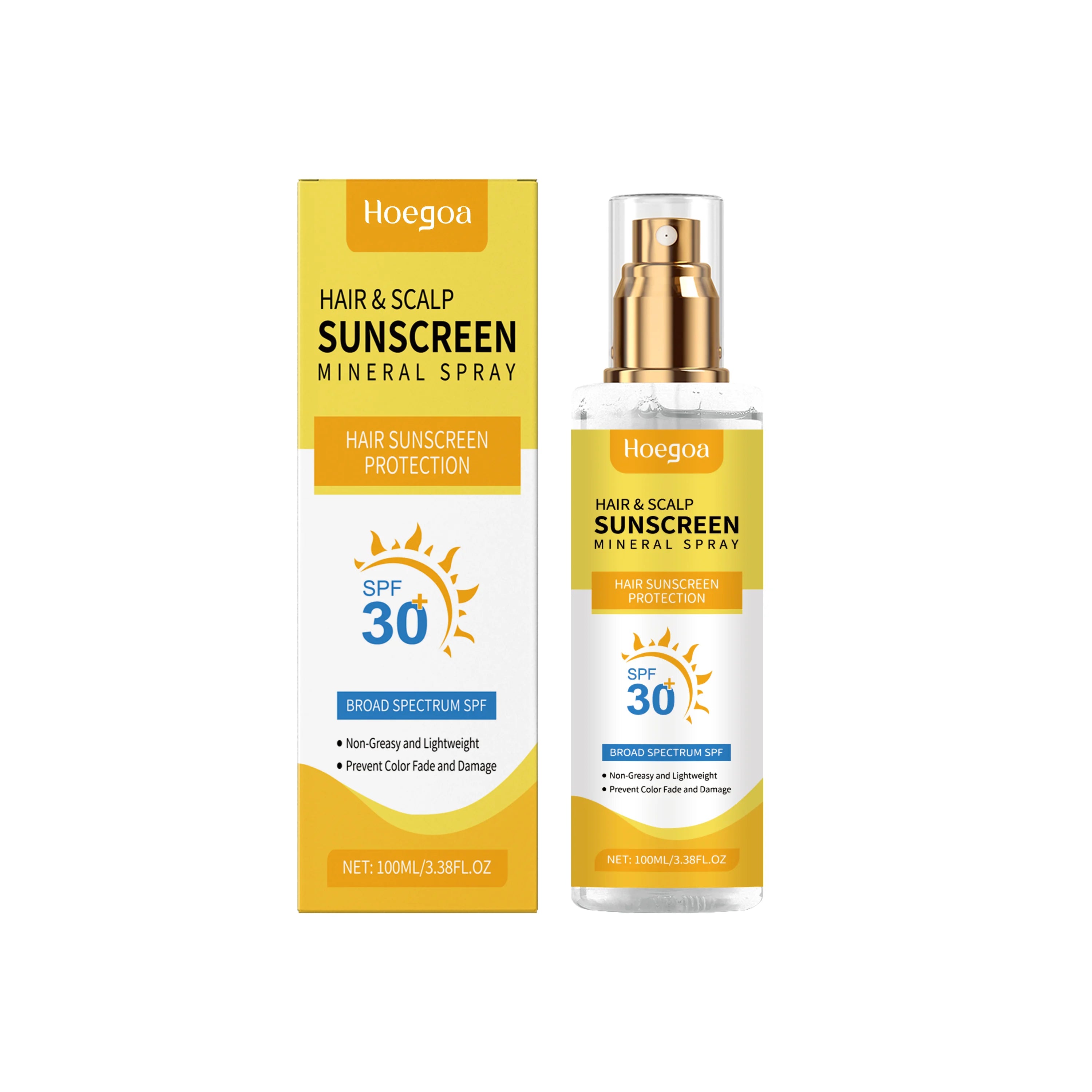 Scalp Protection Sunscreen Spray Gentle Care Nourish Hair Scalp UV Protection Prevent Dyed Hair Fading Ideal For Dry Hair