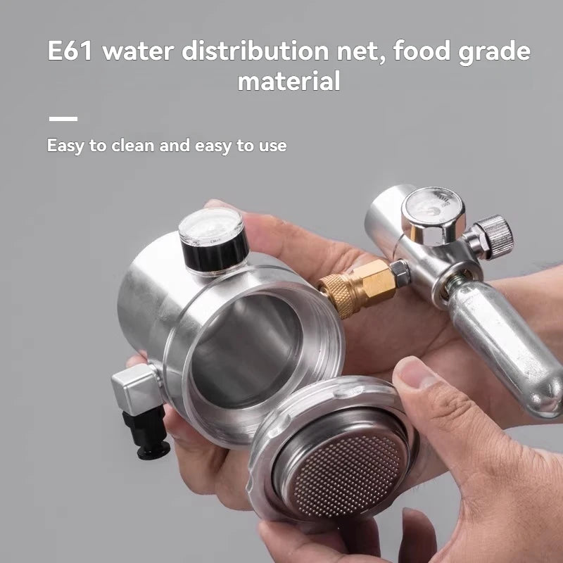 New Portable Manual Espresso Coffee Maker, Mini Air Pump Pneumatic Machine for Camping Office Home, Compact Metal Body