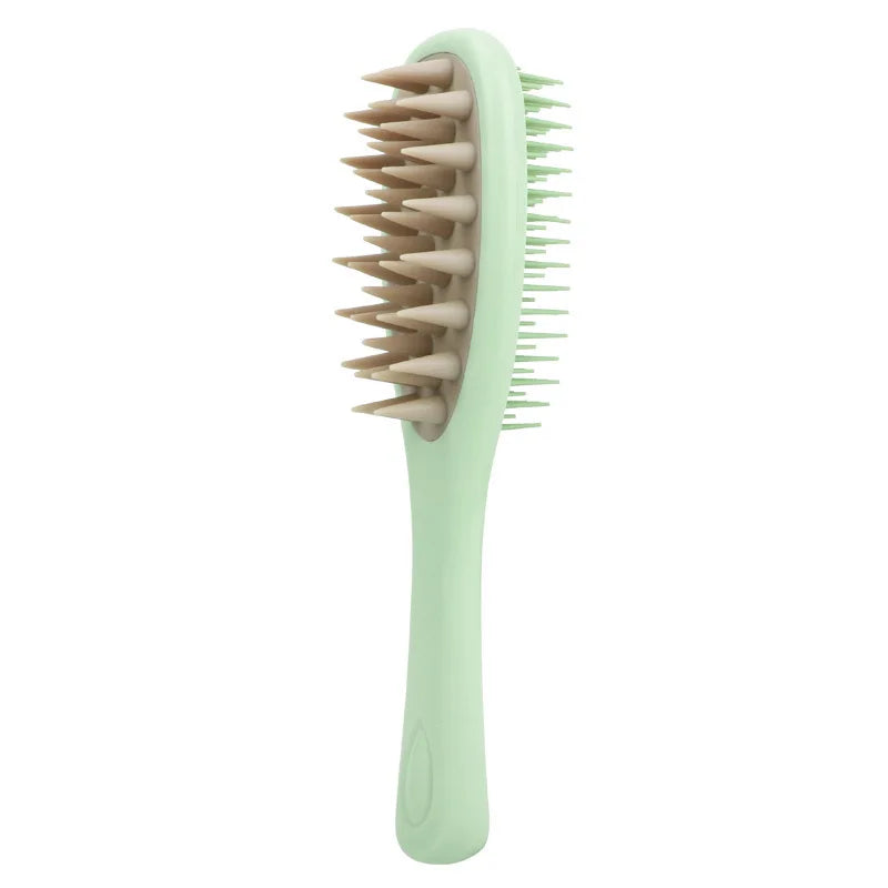 Scalp Massage Shampoo Brush Soft Bristle Hair Washing Comb Anti-Slip Handle Wet Dry Use for Exfoliating Dandruff Scalp Care Tool