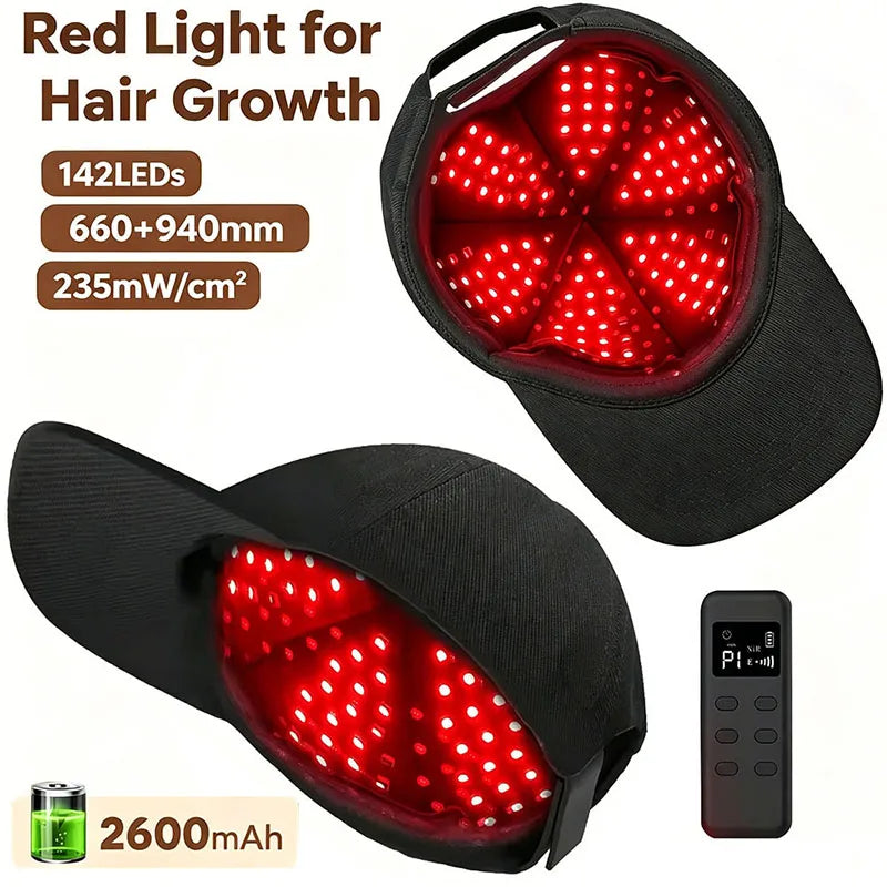 2026 New Infrared LED Beads Red Light Therapy Hair Growth Cap For Hair Regrowth Anti Hair Loss Relax Scalp Anti-inflammatory