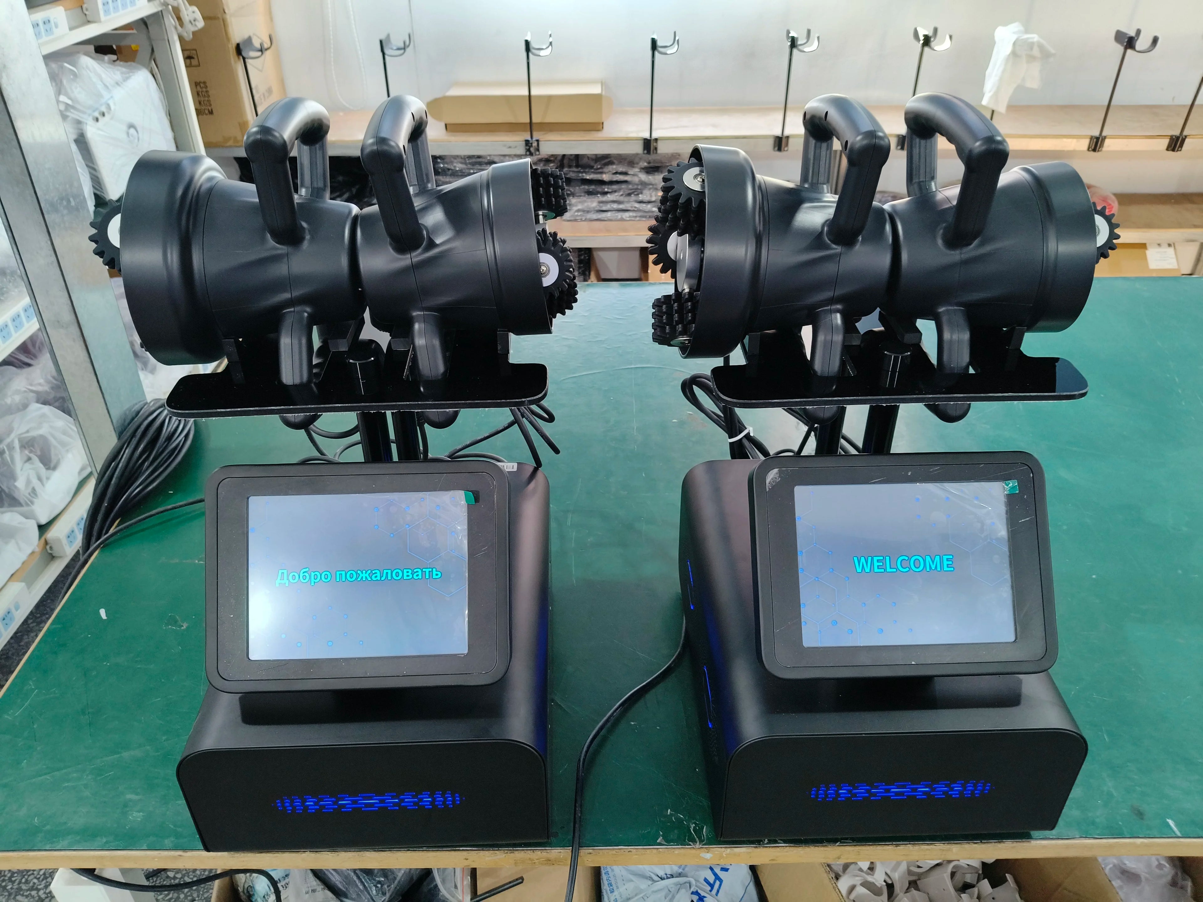 360° rotating, three-hand vibrating roller massager is a popular product in Russia.