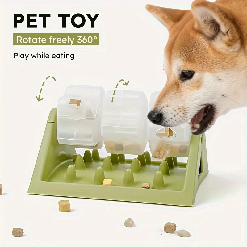 Interactive Dog Food Dispenser Toy - Puzzle Feeder with Leak-Proof Design Slow-Feeding Design & Durable PP Material for Dogs