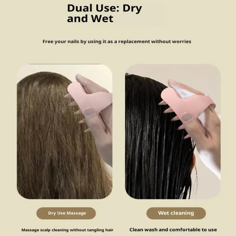 Shampoo Brush Head Scalp Massage Comb With Handle Hair Washing Comb Body Massage Brush Bath Shower Brush Salon Hairdressing Tool