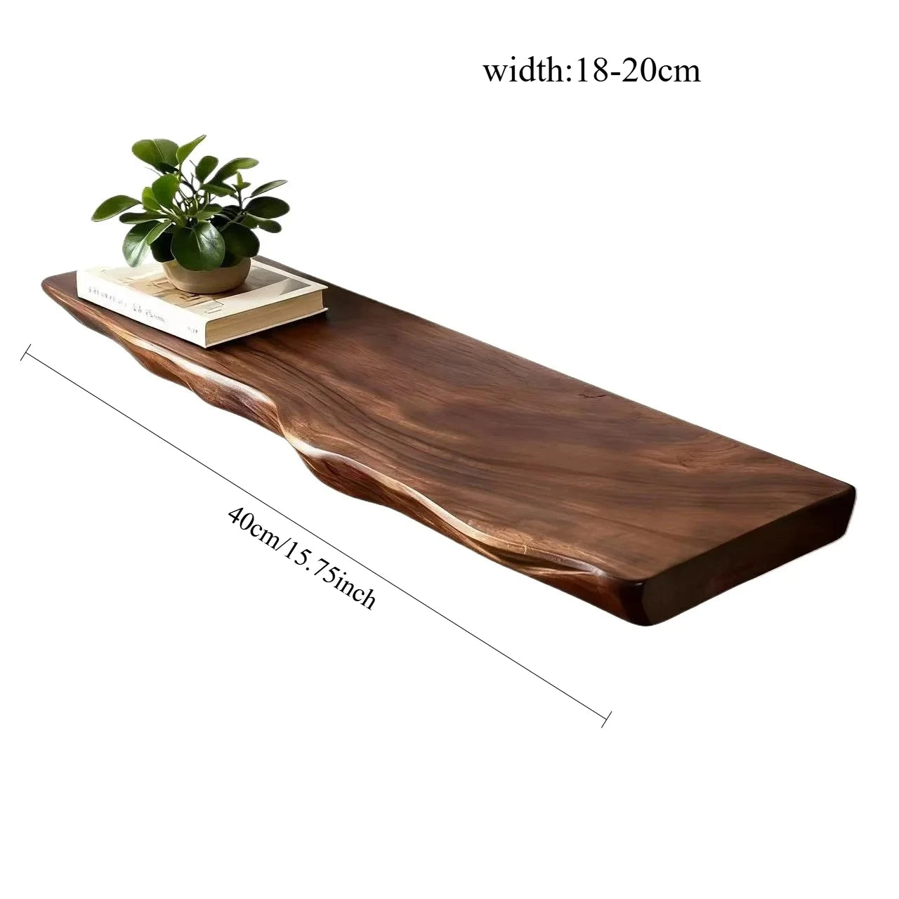 Floating Shelves for Wall Farmhouse Wooden Shelves Live Edge Shelf with Unique Natural Grain for Living Room Bedroom Kitchen