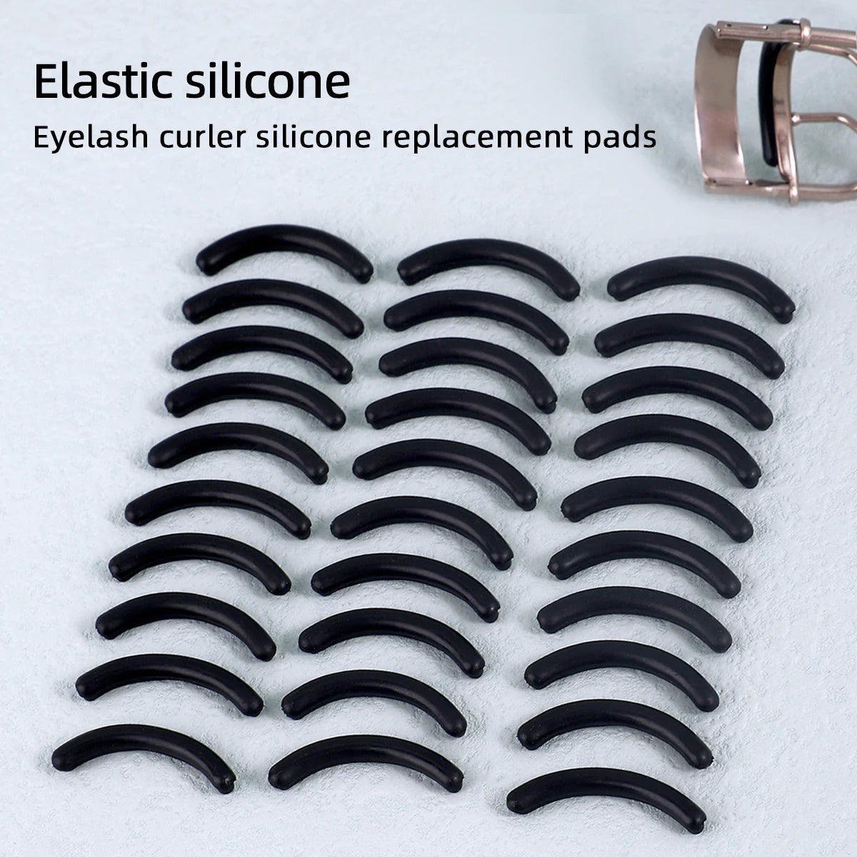 30pcs Silicone Rubber Strip for Eyelash Curler, Soft Silicone Replacement Pad for Eyelash Curler, Universal Eyelash Curler.