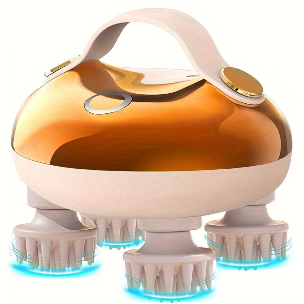 Electric Scalp Massager Rechargeable Head Massager Scalp Stress Relax Waterproof Handheld Hair Scalp Scratcher A Easy To Use