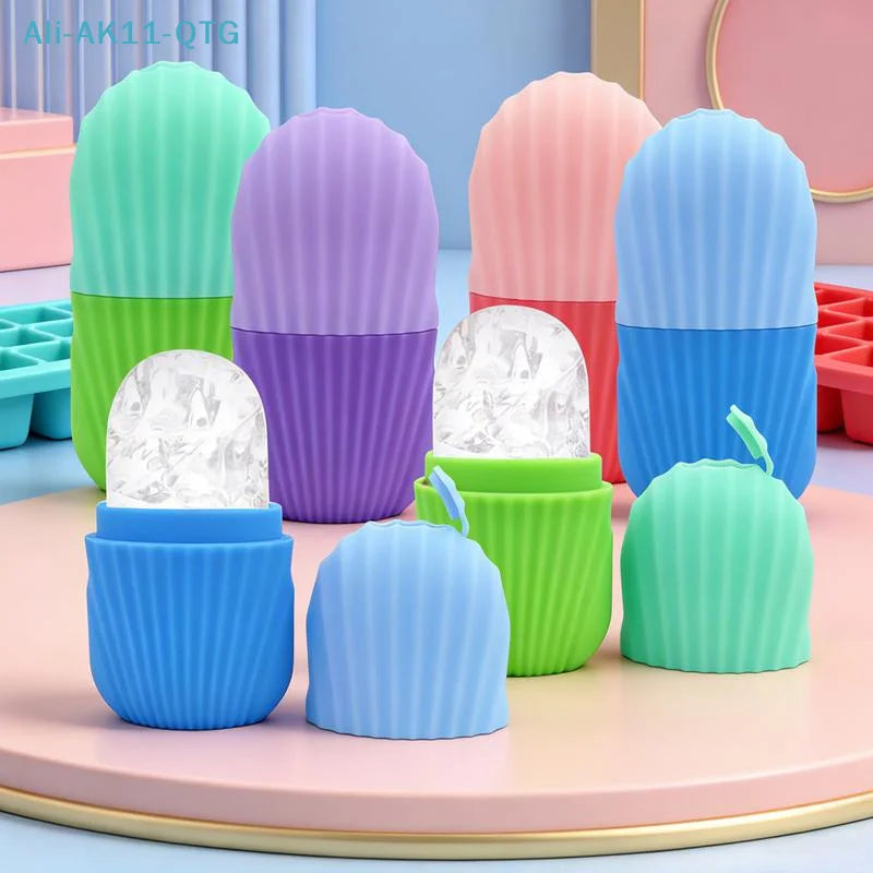 NEW Silicone Trays Facial Eye Roller Ice Ball Beauty Face Lifting Massager Contouring Reduce Acne Skin Care Tool Reusable