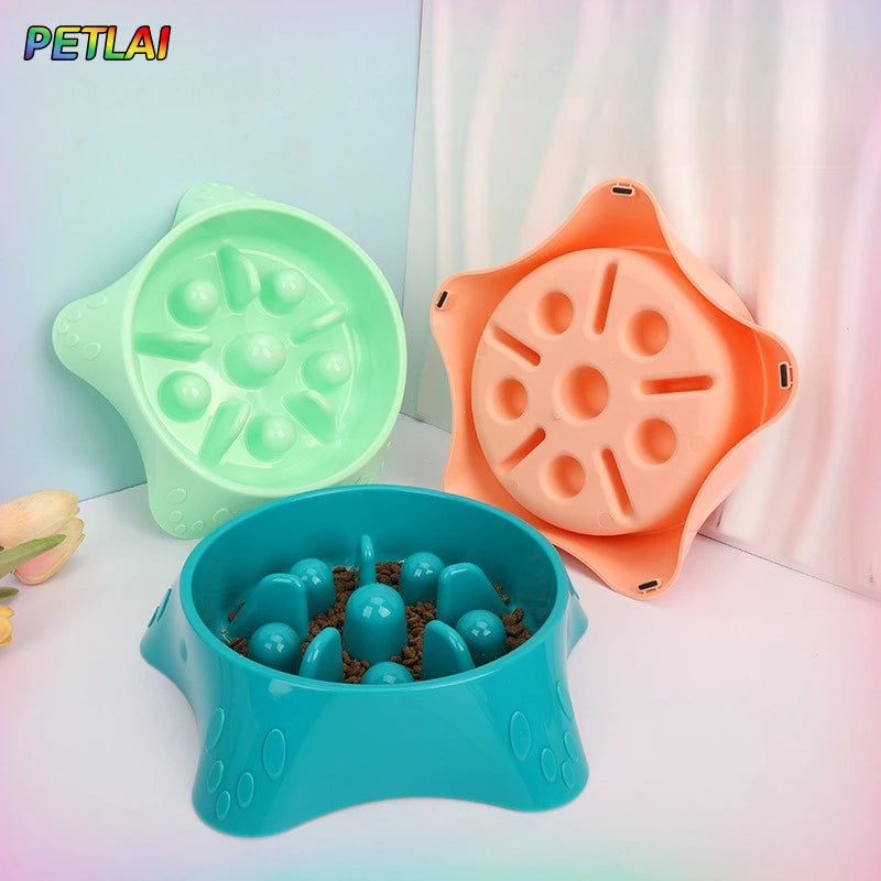 Dog Slow Feeder Slow Food Bowl  Anti-Choking Anti-tipping Delay eating Anti-slip pet food bowl easy to clean Slow down eating