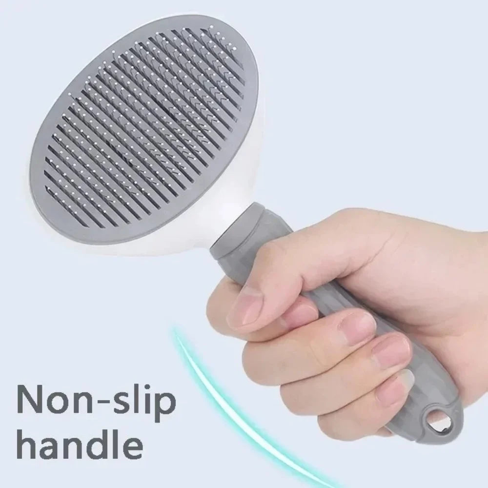 Self-Cleaning Pet Grooming Slicker Brush One-Click Hair Remover Comb Household Fur Cleaning Care For All Breeds Dogs Cats Pet