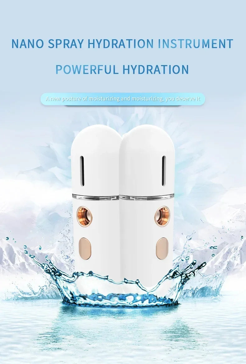 Facial Steamer Device Beauty Spray Hydrating Apparatus  Rechargeable Mini Portable Humidifier