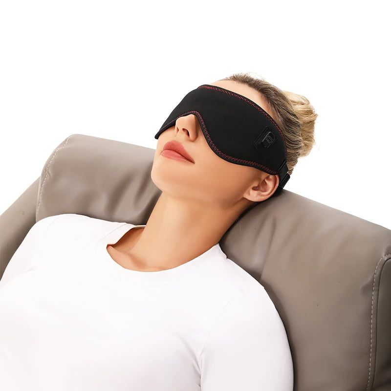 Portable Electric Heated Eye Mask Eye Massager Dark Circle Relief Sleep Improvement Mental Relaxation Stress Fatigue Reduction