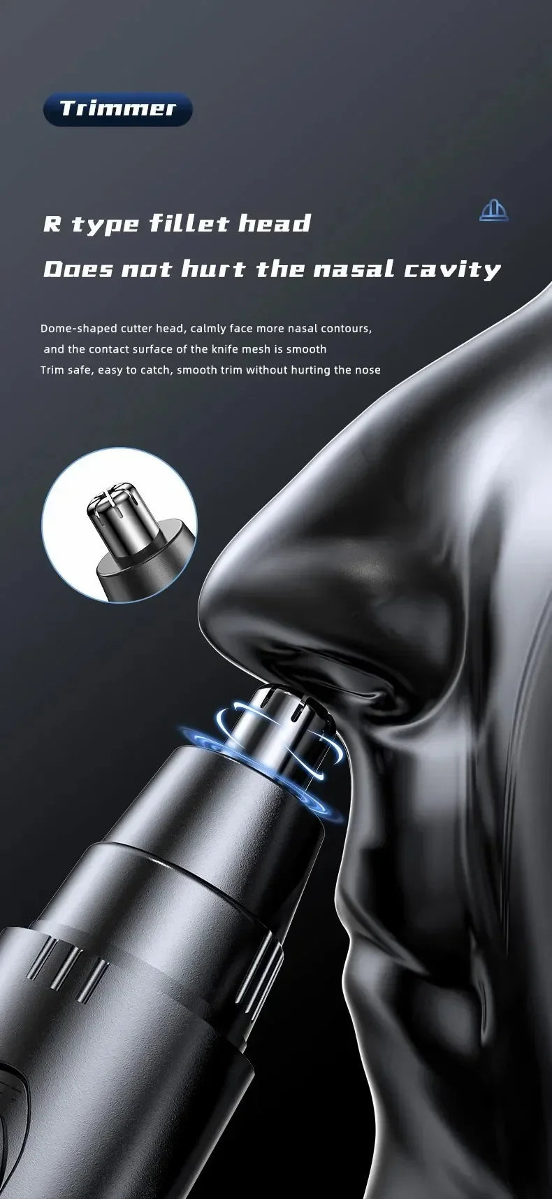 Electric Nose Hair Trimmer Ear and Nose Hair Trimmer Professional Painless Nose Hair Trimmer For MenAnd Women