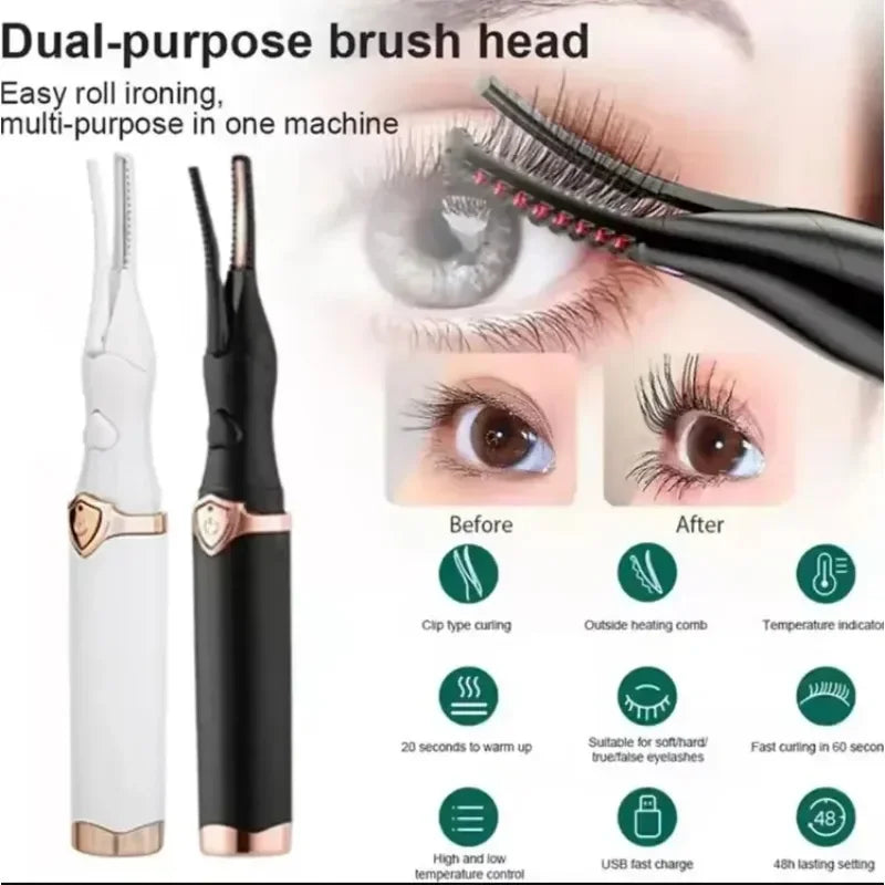 Electric Curling Eyelash Curler Anti-burn Curling Device, Pink 5D Eyelash curler