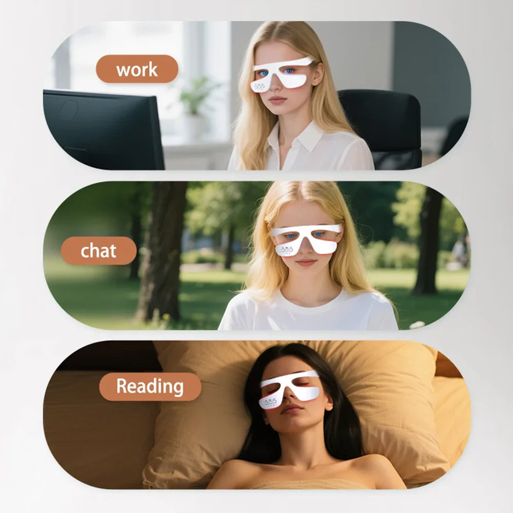 3D Eye Massager Anti-Aging Eye Massager Eyes Fatigue Relief Relaxation Relieve Dark Circles EMS Eye Care Massage Eye Bag Removal