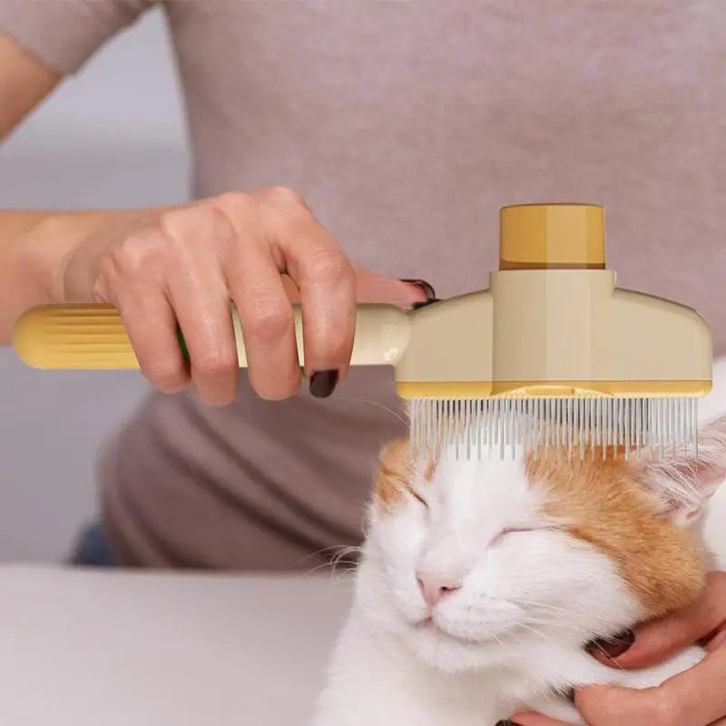 Multifunctional Dog And Cat Slicker Comb Self-Cleaning Hair Removal Brush For Pets Shedding, Grooming Brush To Remove Knots