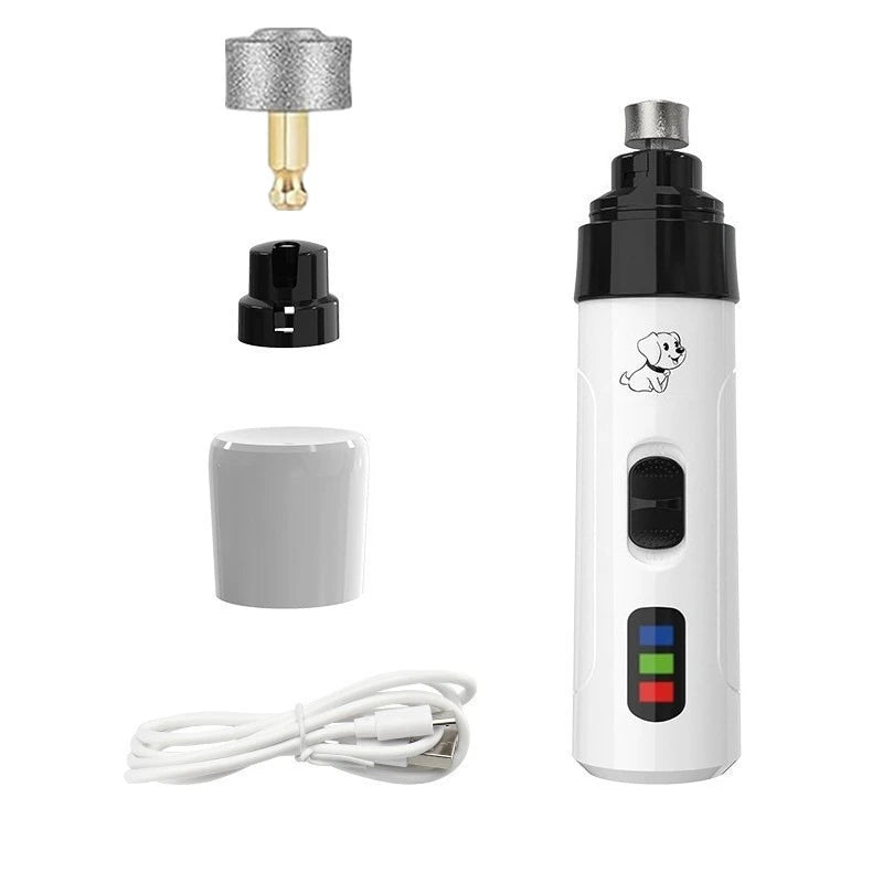 Pet Cat Nail Grinders Pet Nail Clippers LED Quiet Electric USB Charging Rechargeable Pet Dog Paws Nail Grooming Trimmer Tools