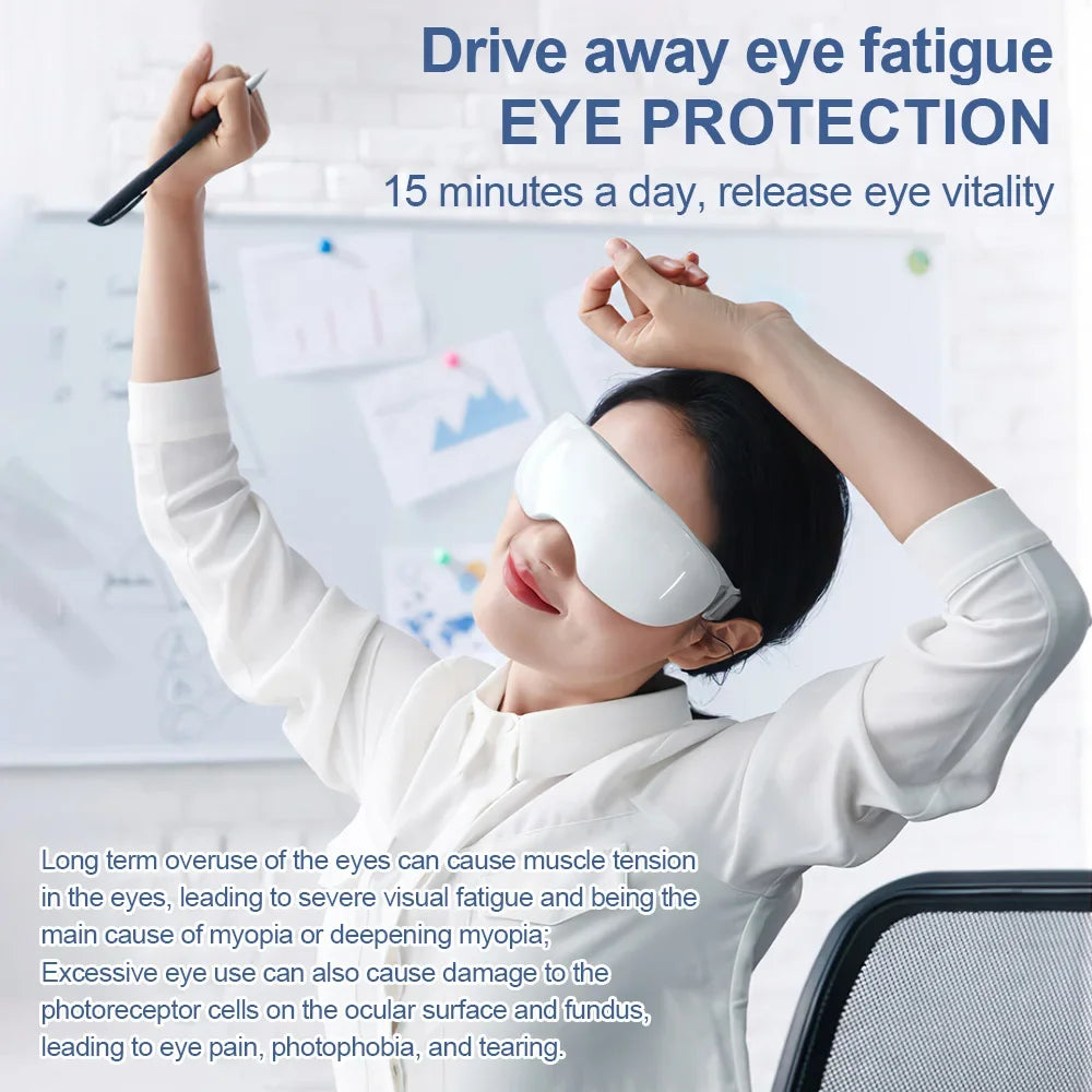 TINSOL Smart eye massager, steam eye mask, eye massager effectively relieves eye fatigue and dry eyes, smart eye care device