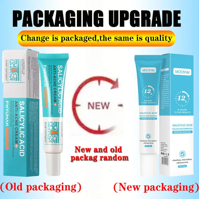 Salicylic Acid Acne Treatment Face Cream Repair Pimple Spots Deep Cleaning Pore Anti-acne Scar Oil Control Moisturizer Skin Care