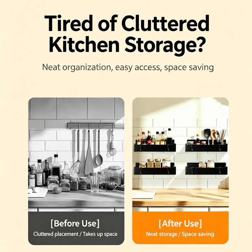Magnetic Spice Storage Rack,suitable for Refrigerator and Oven etc, household side wall mounted storage rack, movable