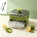 Portable Ice Cube Tray with Lid & Bin Ice Maker Double-layer Ice Cube Tray for Whiskey, Cocktail, Coffee Drinks, Beer