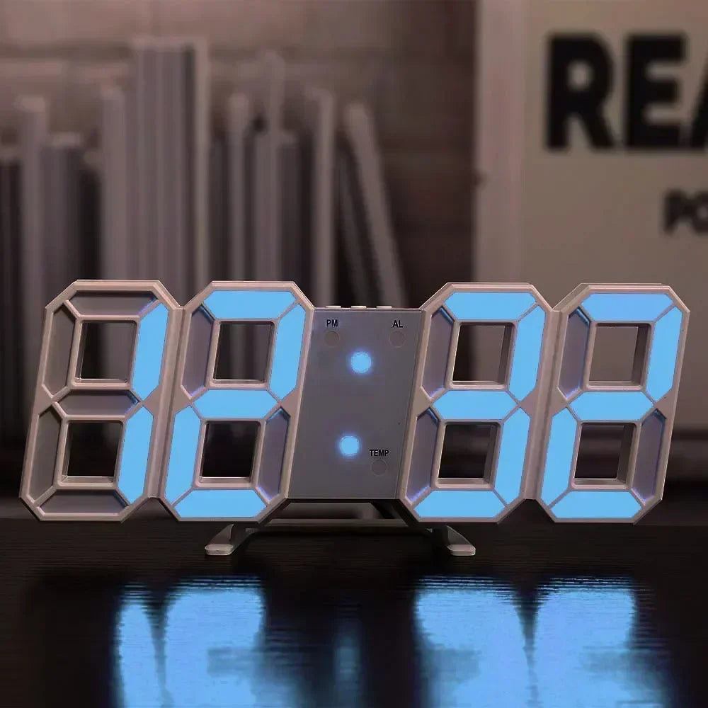 Digital Clock Table Clocks Wall Decor Desk Watches LED Interior Living Room Modern Home Decoration Digital. Electronic Alarm