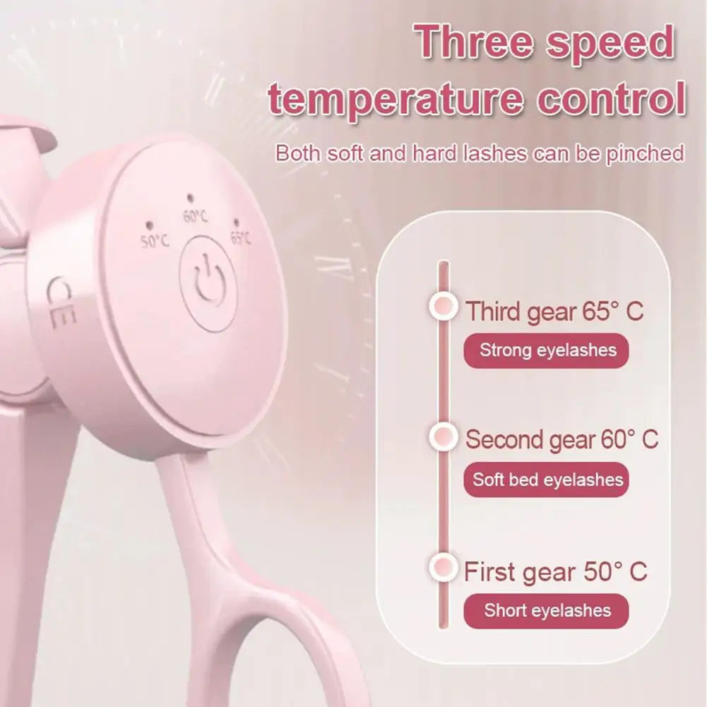 USB Electric Heated Eyelash Curler Intelligent Temperature Control Rechargeable Long-lasting Styling Eyelash Roller