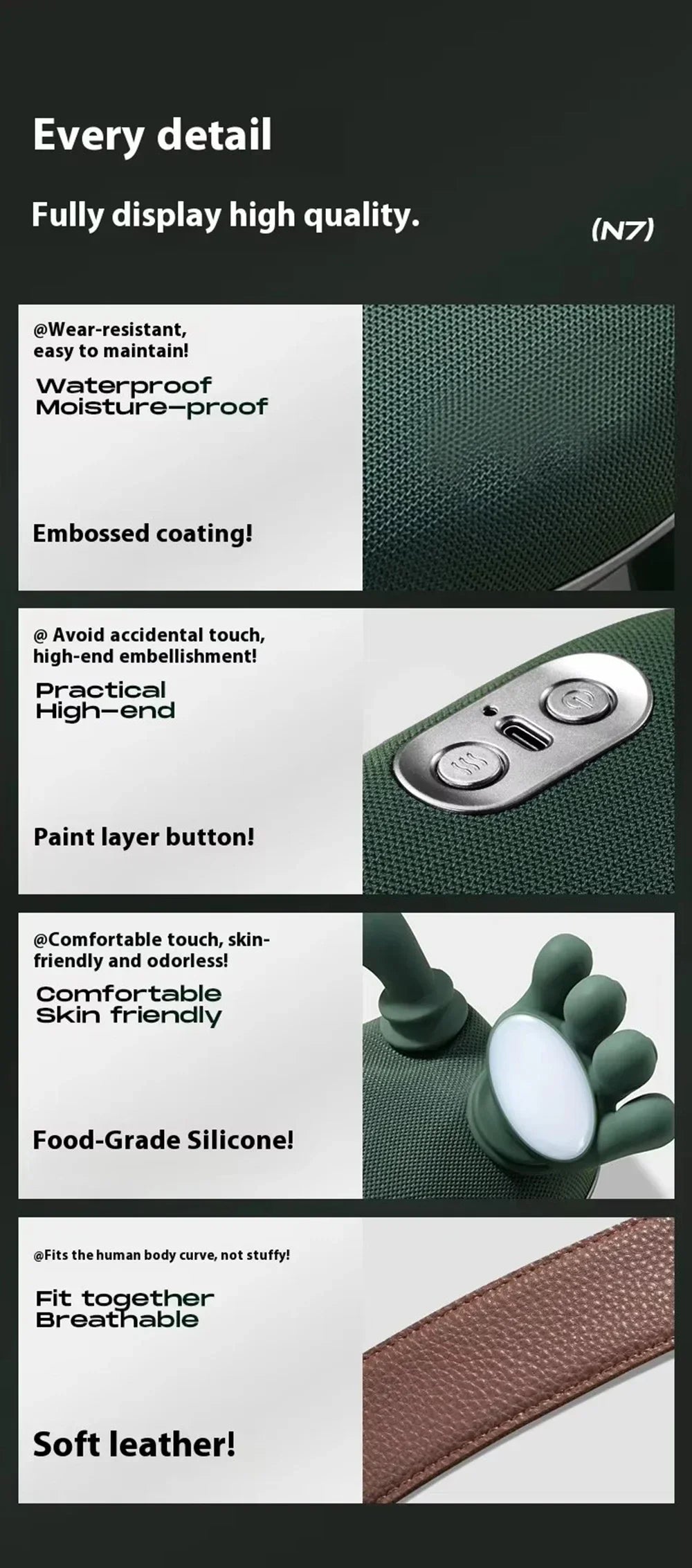 New Shoulder and Neck Massager, Fully Automatic Charging Finger Press Hand Massager (Without Heating)