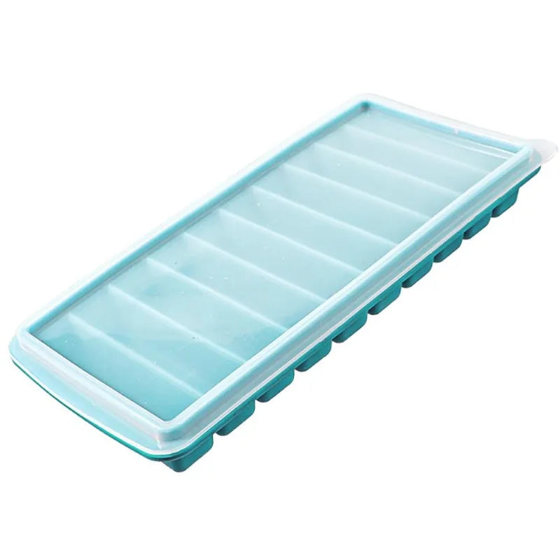 Ice Cube Tray Long Ice Stick Tray Silicone with Lid Rectangular Narrow Stick Easy Release Ice Mold for Juice Cocktail Bar Tools
