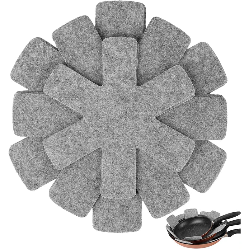 Pot and Pan Protectors 3/12pcs Dividers Pads Stacking Pan Protectors Pan Separators Pads for Protecting Separating Pots and Pans