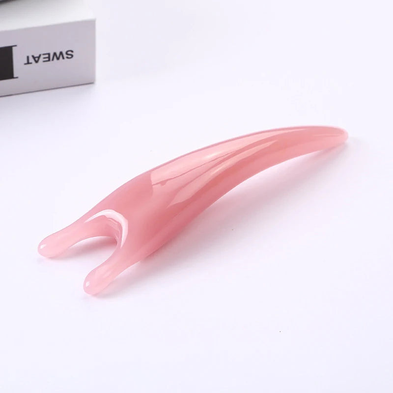 〔San〕 Resin Face Lifting Scraping Massage Nose Lifting Massage Y-shape Guasha Massage Reduce Puffiness Meridians Tool
