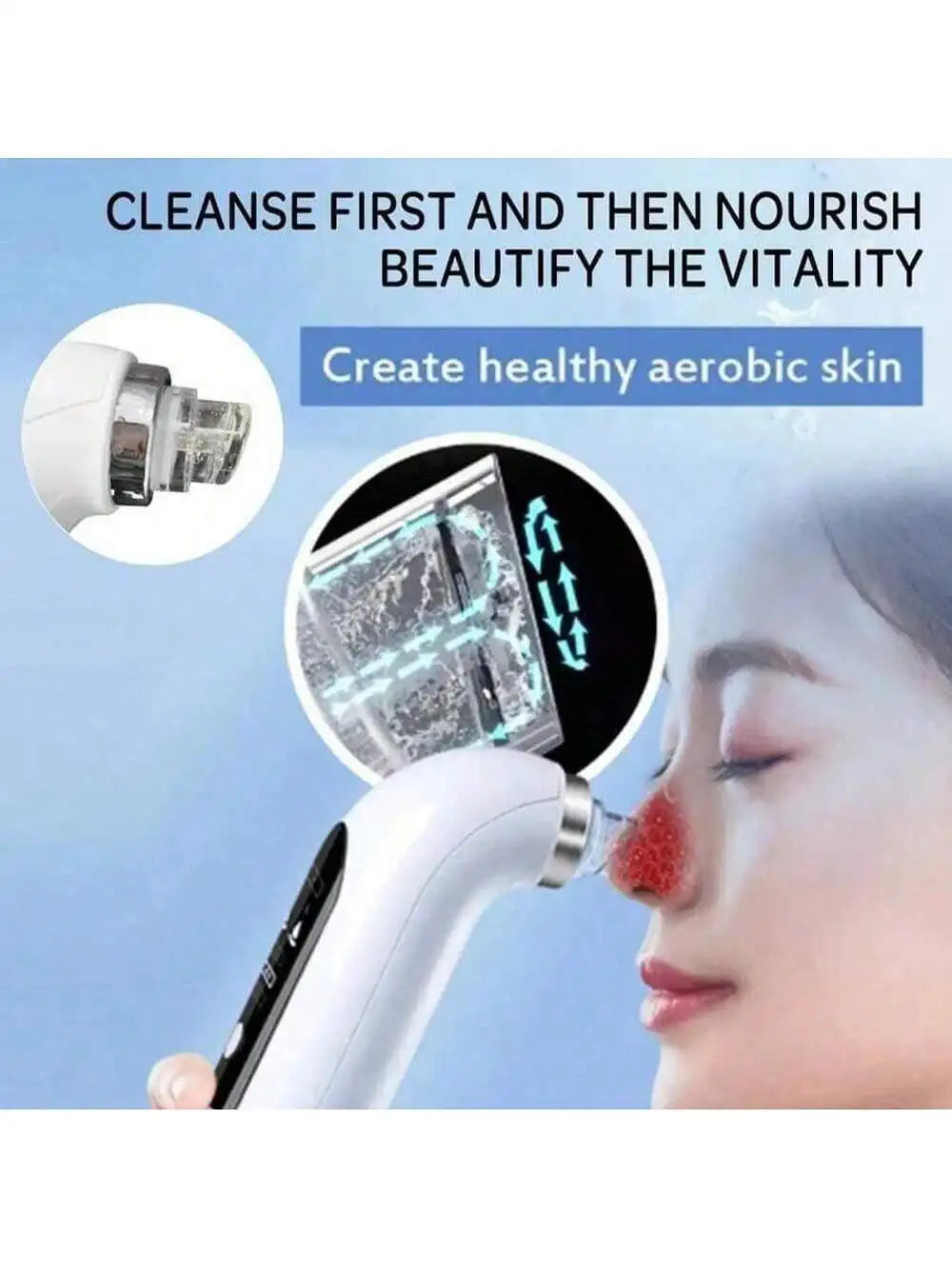 Pore Vacuum Blackhead Remover Women and Men Facial Cleaning Beauty Equipment Facial Pore Cleaning Oxygen Injection Instrument