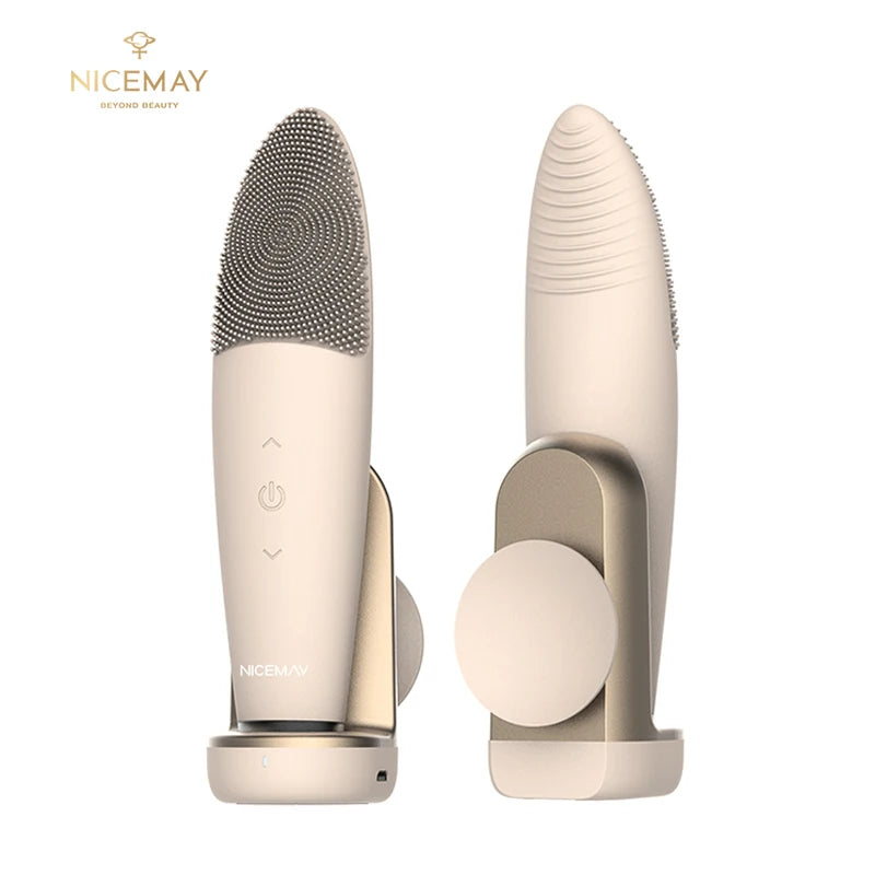 Sonic Electric Face Cleansing Brush Soft Silicone Facial Scrubber Rechargeable Skin Care Device For Deep Pore Clean Massager