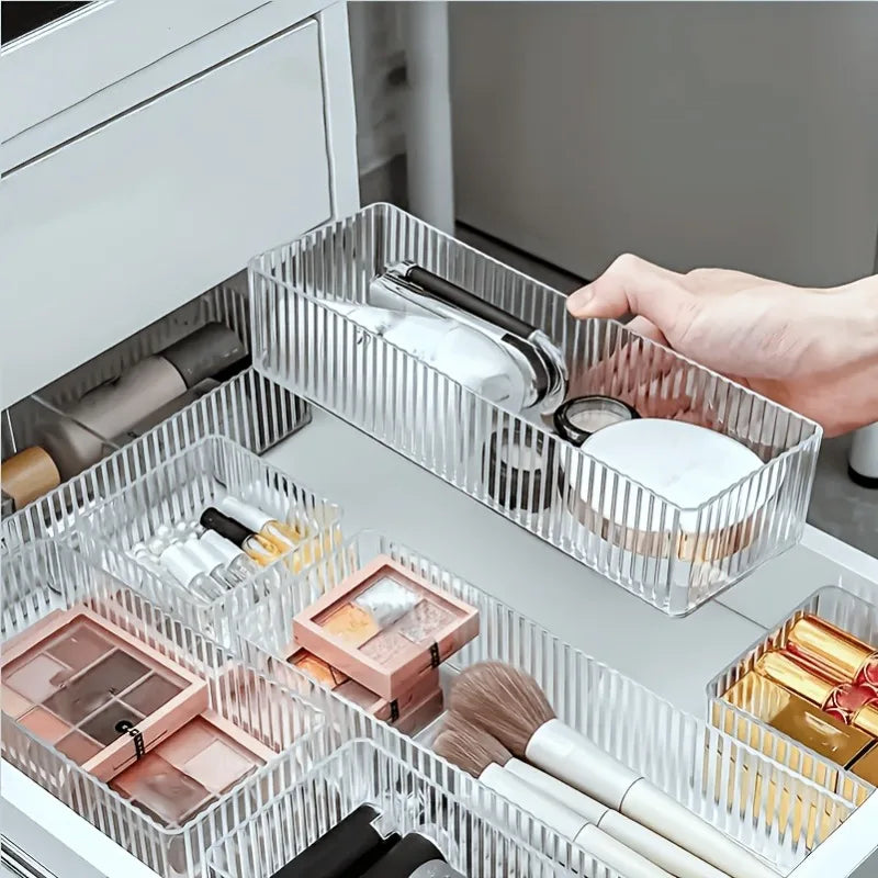 5 PCS Cosmetics Storage Box Built-In Drawer Organize Box the Table Suitable for Beauty Office Stationery Miscellaneous Storage