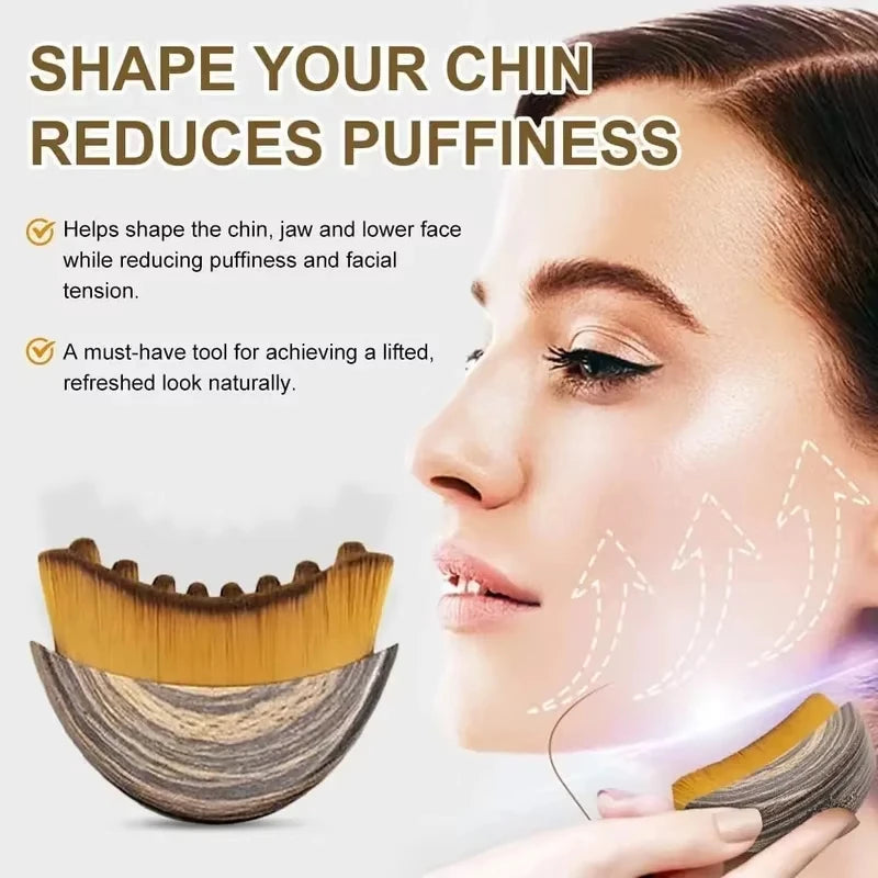 Facial Massage Tool Face Sculpting Gua Sha Ergonomic Chin Lifting Jawline Shaper Reduces Puffiness Skin Tightening Beauty Device
